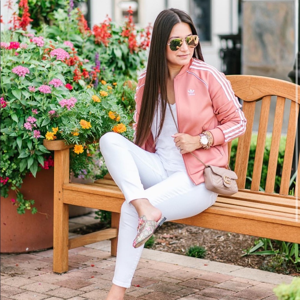 Adidas women’s track 3 stripe jacket S